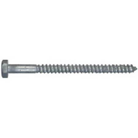 Hillman Lag Screw, 3/8 in, 5 in, Steel, Galvanized Hex Hex Drive 267625